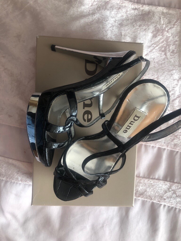 Dune Black and silver stilettos size 5 